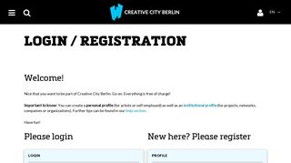 
                            3. Login - Creative City Berlin