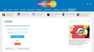 
                            7. Login - Creator Hype