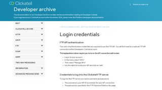 
                            4. Login credentials | Clickatell.com