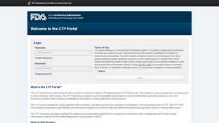 
                            8. Login - CTP Portal - FDA