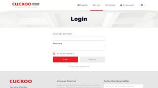 
                            3. Login – Cuckoo Service Center