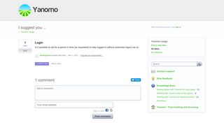
                            6. Login – Customer Feedback for Yanomo - Time tracking and Invoicing