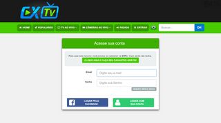 
                            6. Login | CXTv - A Sua TV Online