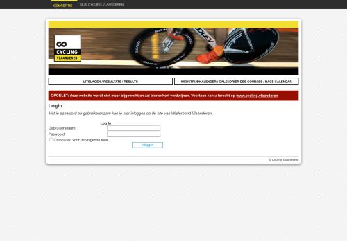 
                            9. Login - Cycling Vlaanderen