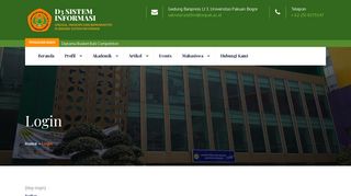 
                            10. Login | D3 Sistem Informasi Universitas Pakuan