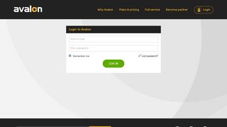 
                            4. Login - Dashboard - Avalon