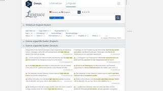
                            11. login data are - Deutsch-Übersetzung – Linguee Wörterbuch