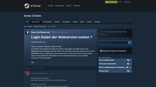 
                            7. Login Daten der Webversion nutzen ? :: Anno Online General ...