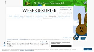 
                            5. Login-Daten in populären iOS-Apps können ... - Weser Kurier