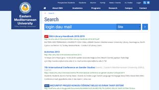 
                            4. login dau mail | Search | Eastern Mediterranean University (EMU ...