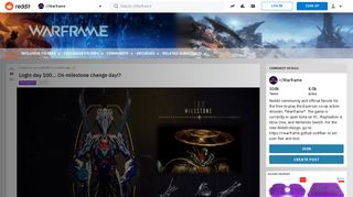 
                            2. Login day 100... On milestone change day!? : Warframe - Reddit