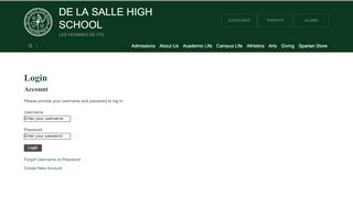 
                            5. Login - De La Salle High School