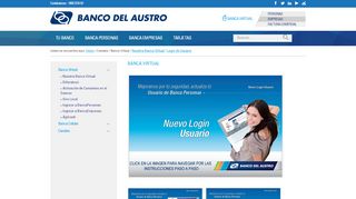 
                            1. Login de usuario - Banco del Austro