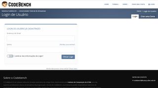 
                            10. Login de Usuário - CodeBench - Ufam