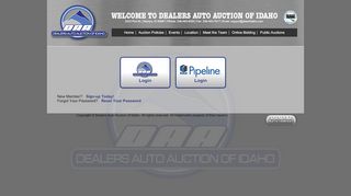 
                            13. Login | Dealers Auto Auction of Idaho