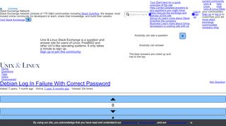 
                            3. login - Debian Log In Failure With Correct Password - Unix & Linux ...