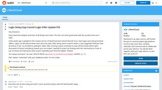 
                            8. Login Delay/App Cannot Login After Update FIX : NextCloud - Reddit