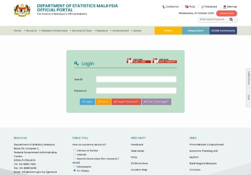 
                            1. Login - Department of Statistics Malaysia Official Portal