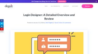 
                            13. Login Designer: A Detailed Overview and Review | Elegant Themes ...