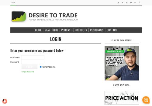
                            9. Login | Desire To Trade