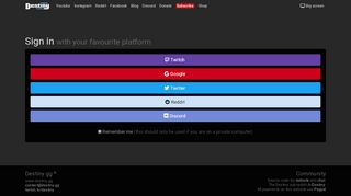 
                            8. Login - Destiny.gg