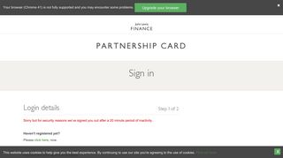 
                            4. Login details - Partnership Card - John Lewis Finance