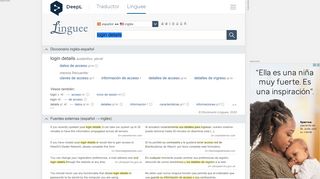 
                            1. login details - Traducción al español – Linguee