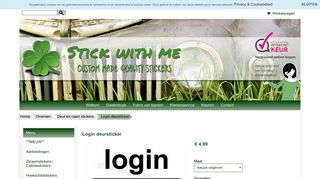 
                            2. Login deursticker - www.stickwithme.nl