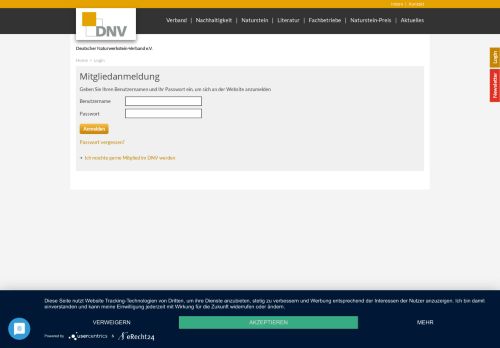 
                            6. Login - Deutscher Naturwerkstein-Verband