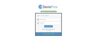 
                            6. Login DevisProx - Generatore di clienti qualificati