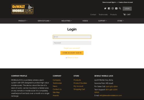 
                            11. Login - DEWALT MOBILELOCK