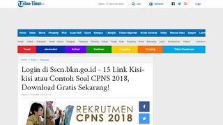 
                            9. Login di Sscn.bkn.go.id - 15 Link Kisi-kisi atau Contoh Soal CPNS ...