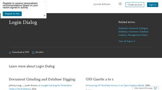 
                            11. Login Dialog - an overview | ScienceDirect Topics