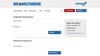 
                            1. Login - Die Weltwoche