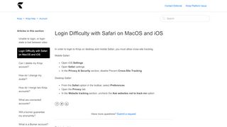 
                            10. Login Difficulty with Safari on MacOS and iOS – Kinja