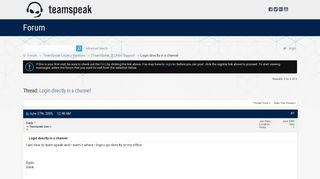 
                            1. Login directly in a channel - TeamSpeak