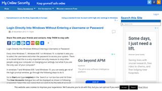 
                            6. Login Directly Into Windows Without Entering a Username or Password