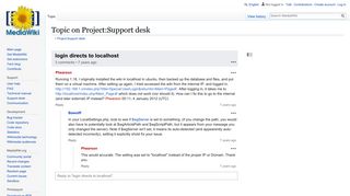 
                            4. login directs to localhost on Project:Support desk - MediaWiki