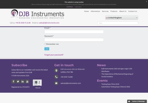 
                            8. Login - DJB Instruments