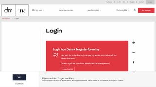 
                            5. Login - DM & MA - Dansk Magisterforening