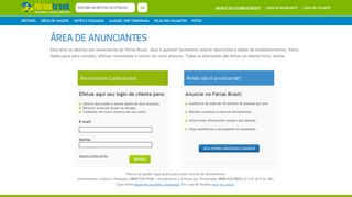 
                            7. Login do Anunciante - Férias Brasil