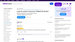 
                            9. Login do modem Technicolor TG580v2 OI VELOX? | Yahoo Respostas