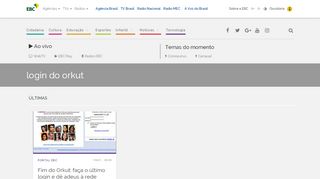 
                            8. login do orkut | EBC