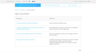 
                            2. login do prestador - Perguntas mais frequentes - Porto Seguro