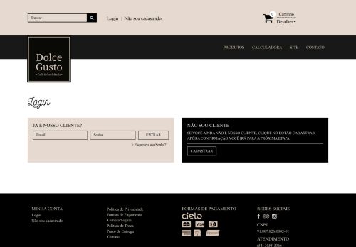 
                            4. Login - Dolce Gusto Café e Confeitaria