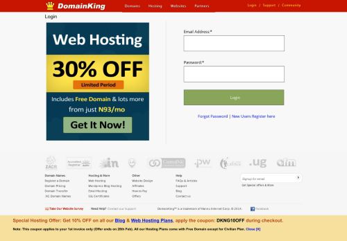 
                            4. Login - DomainKing.NG