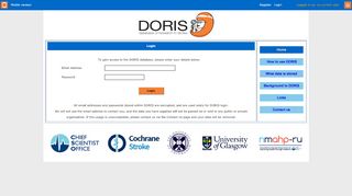 
                            9. Login - DORIS: Database of Research Into Stroke