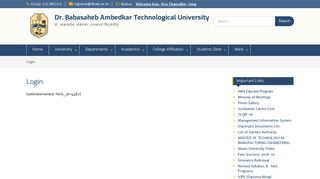 
                            3. Login – Dr. Babasaheb Ambedkar Technological University