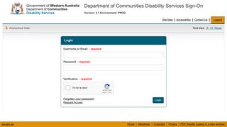 
                            13. Login - DSC Sign-On - Disability Services Commission