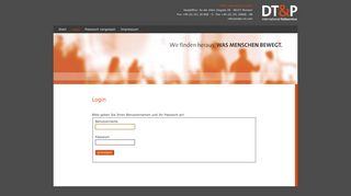 
                            1. Login - DT&P International